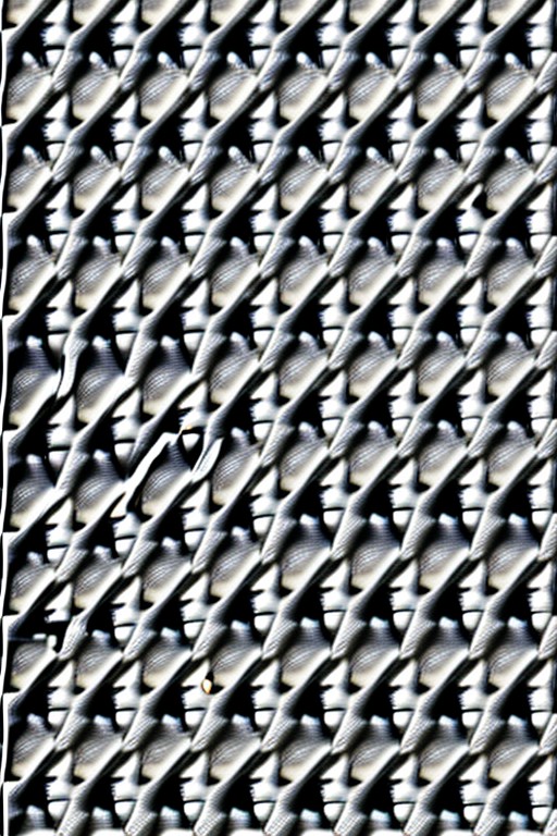 A render artifact in black-and-white that shows a repeating pattern reminiscent of a houndstooth check.
