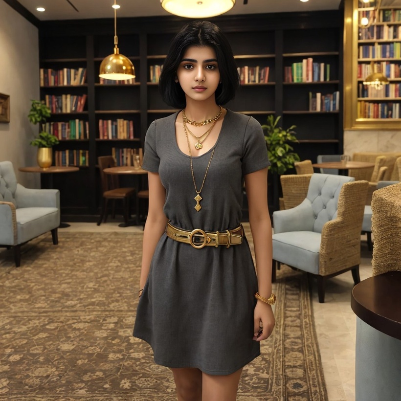 Kalyani visiting a cafe and bookstore